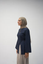 mini octaya (striped navy blue)