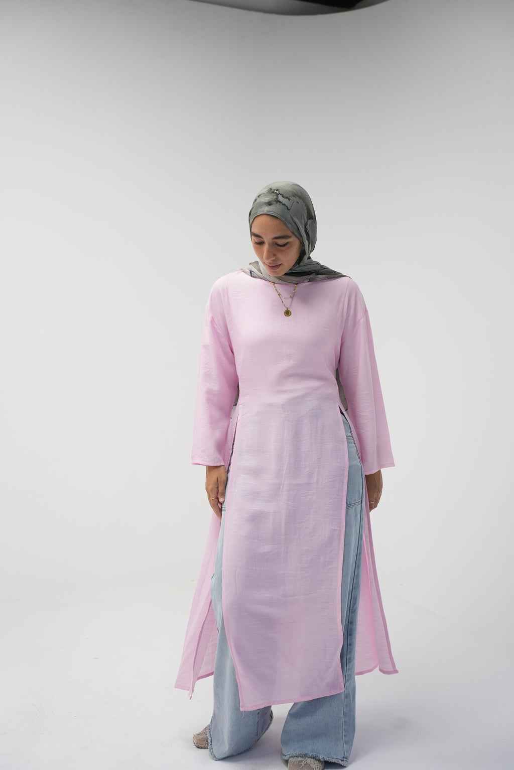 luna slits dress (PINK)