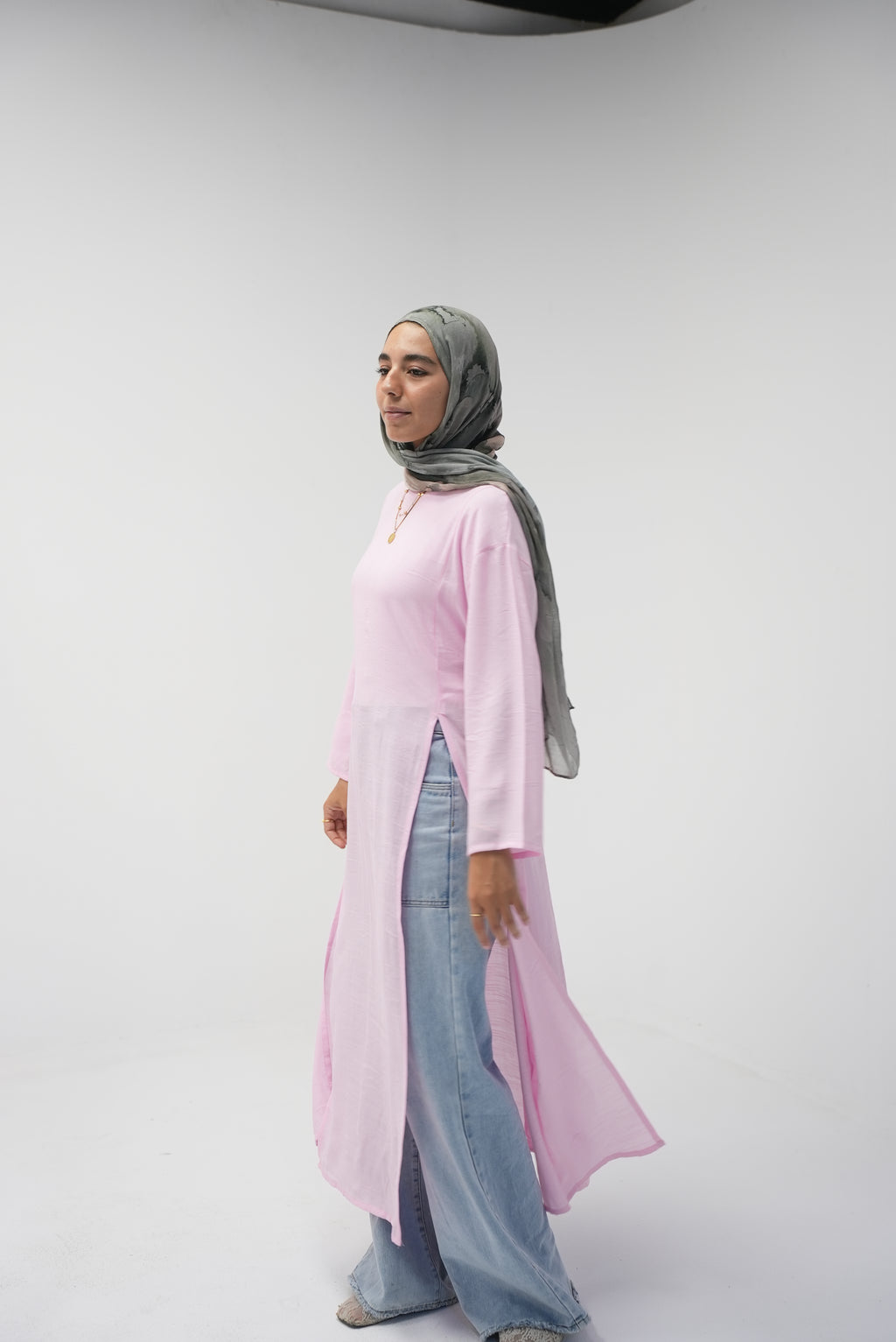 luna slits dress (PINK)