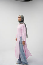 luna slits dress (PINK)