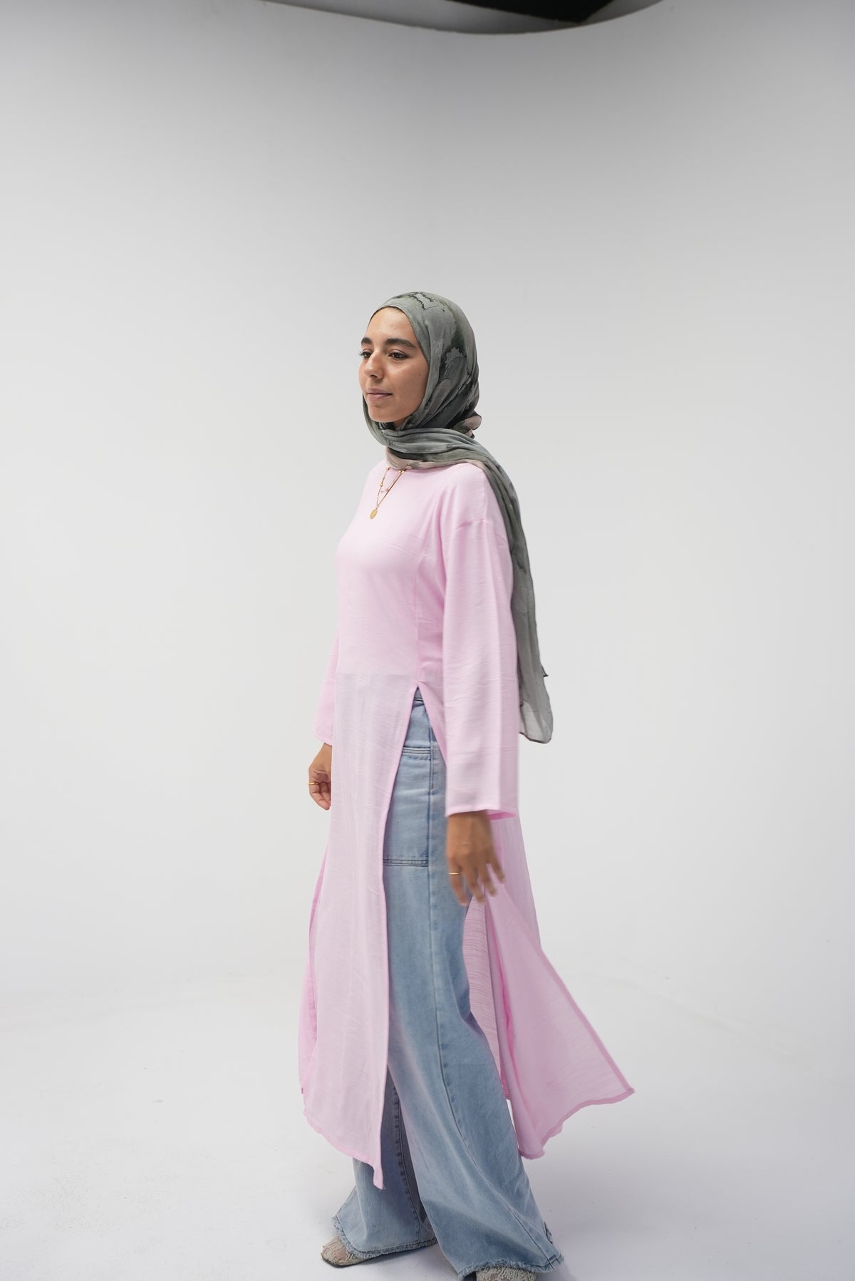 luna slits dress (PINK)