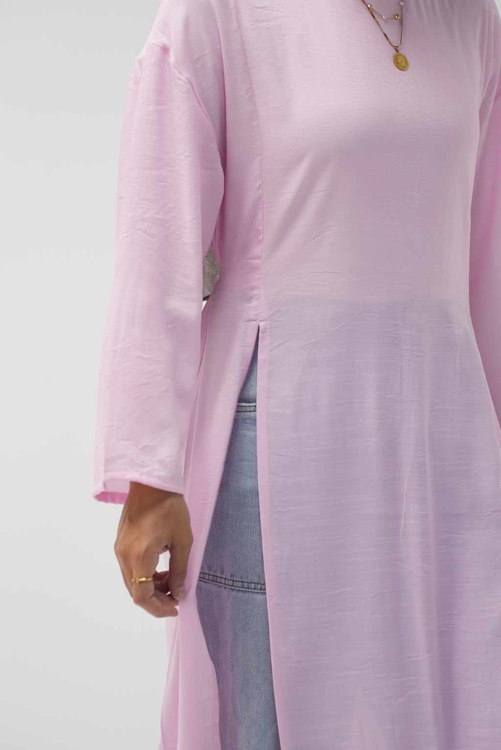 luna slits dress (PINK)