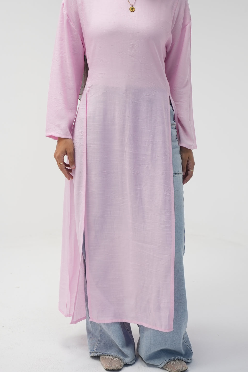 luna slits dress (PINK)