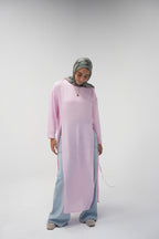 luna slits dress (PINK)
