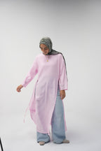 luna slits dress (PINK)