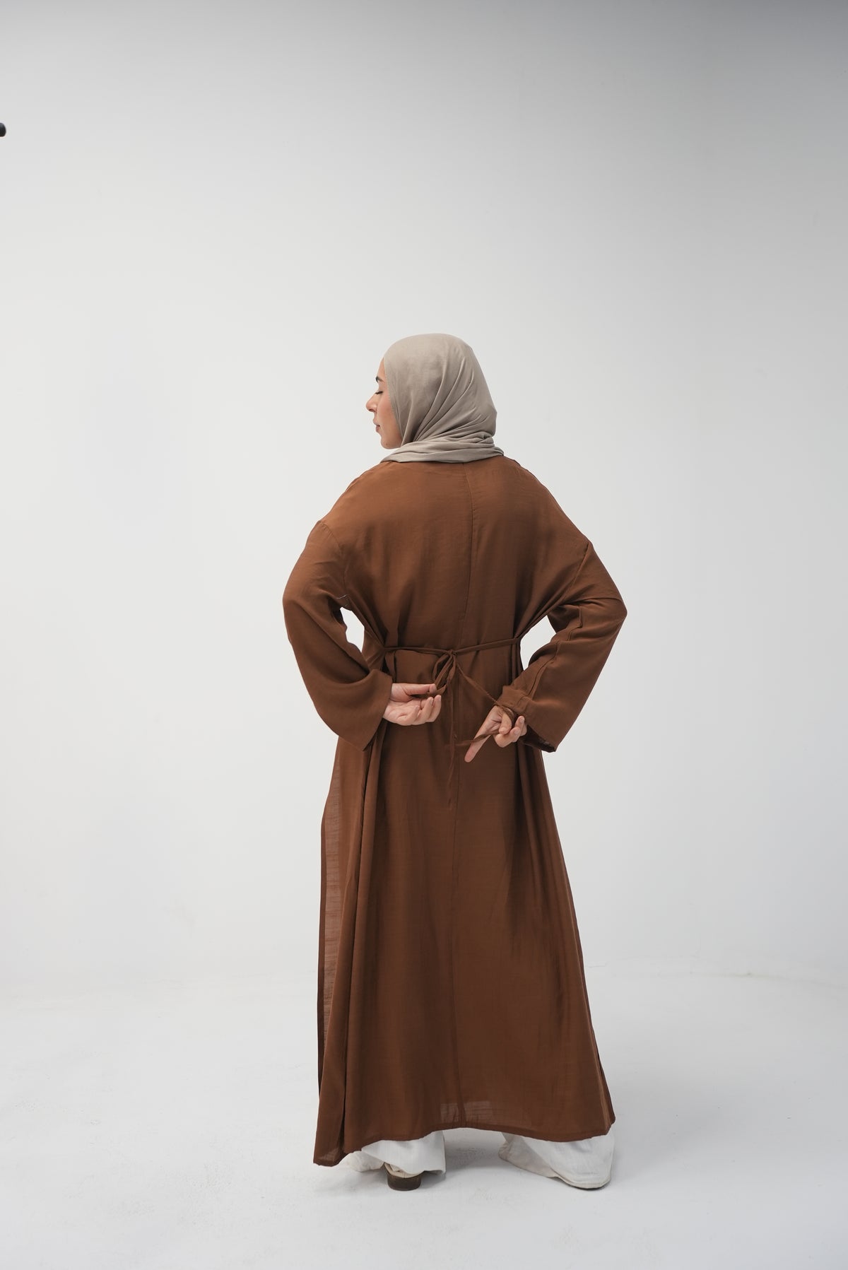 luna slits dress (BROWN)