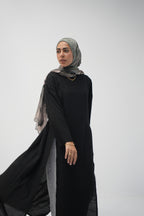 luna slits dress (black)