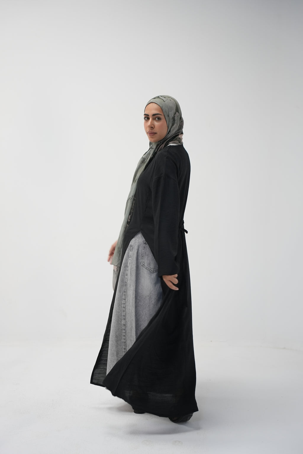 luna slits dress (black)