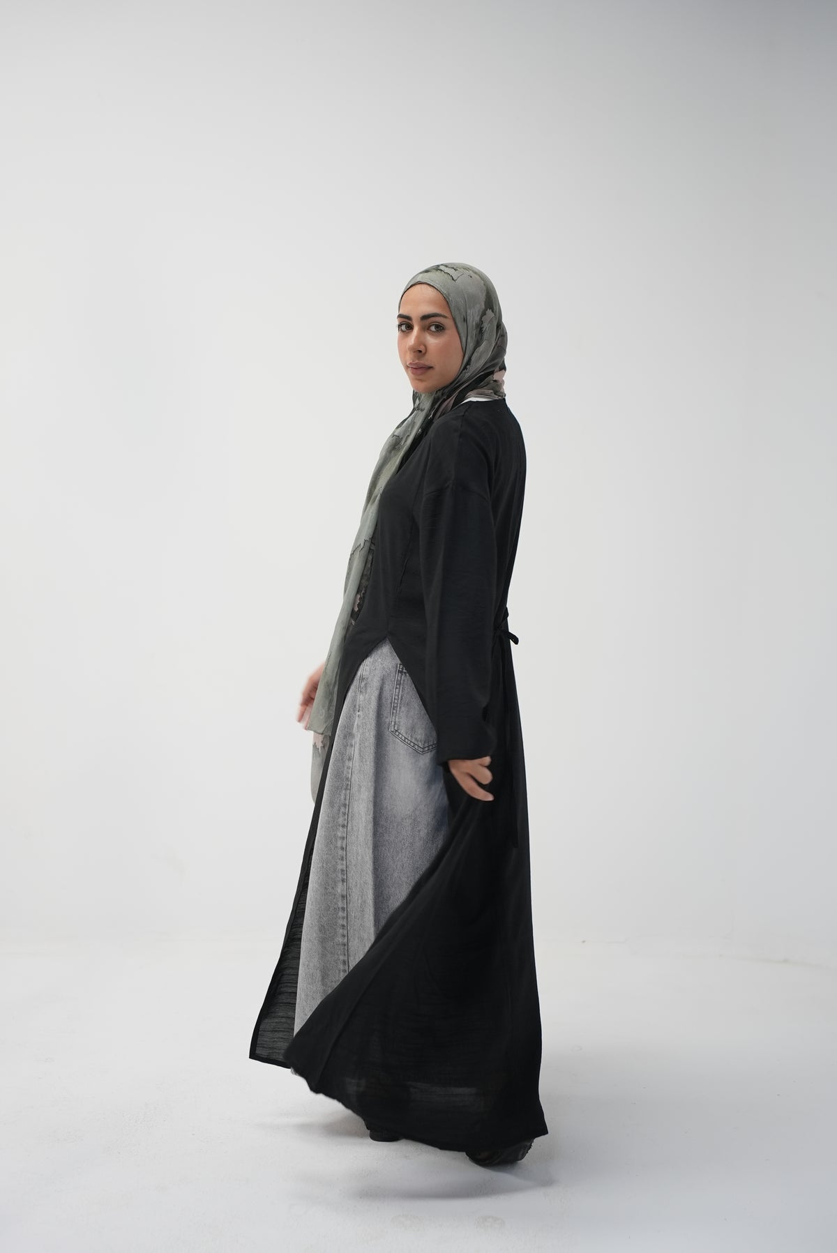 luna slits dress (black)
