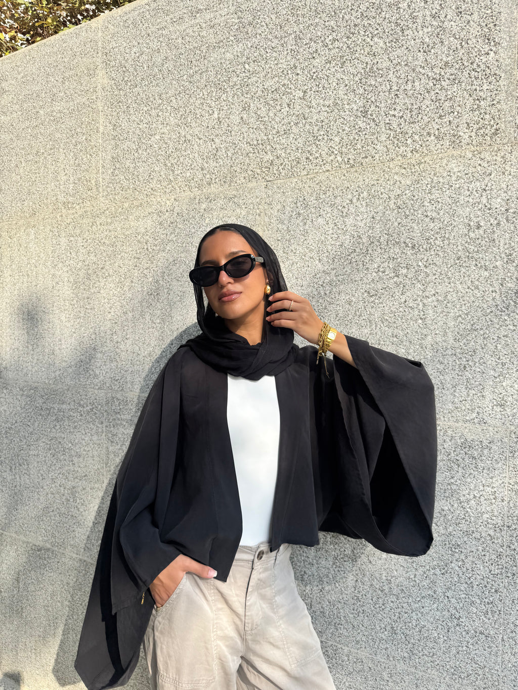 butterfly kimono (black)