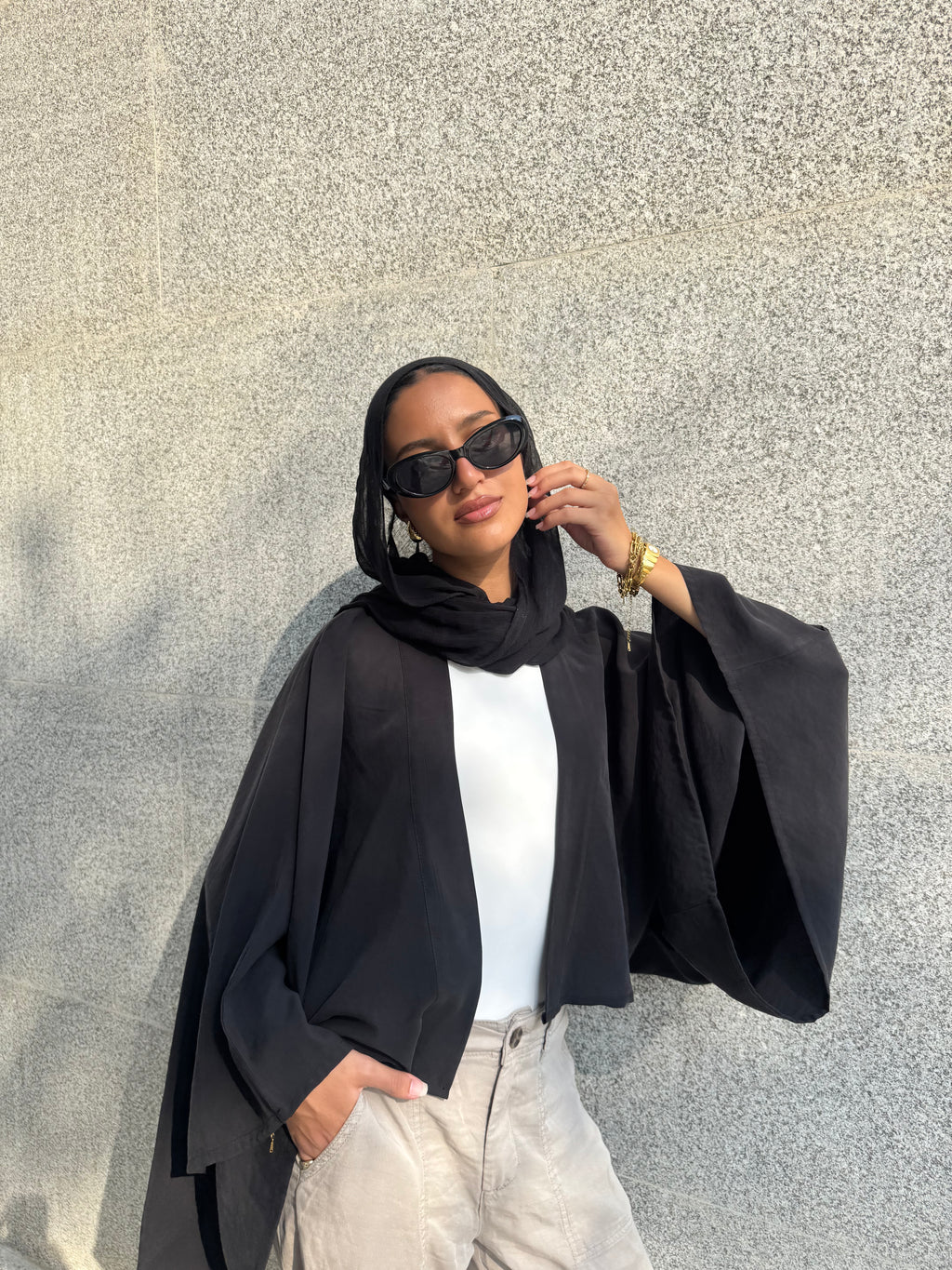 butterfly kimono (black)