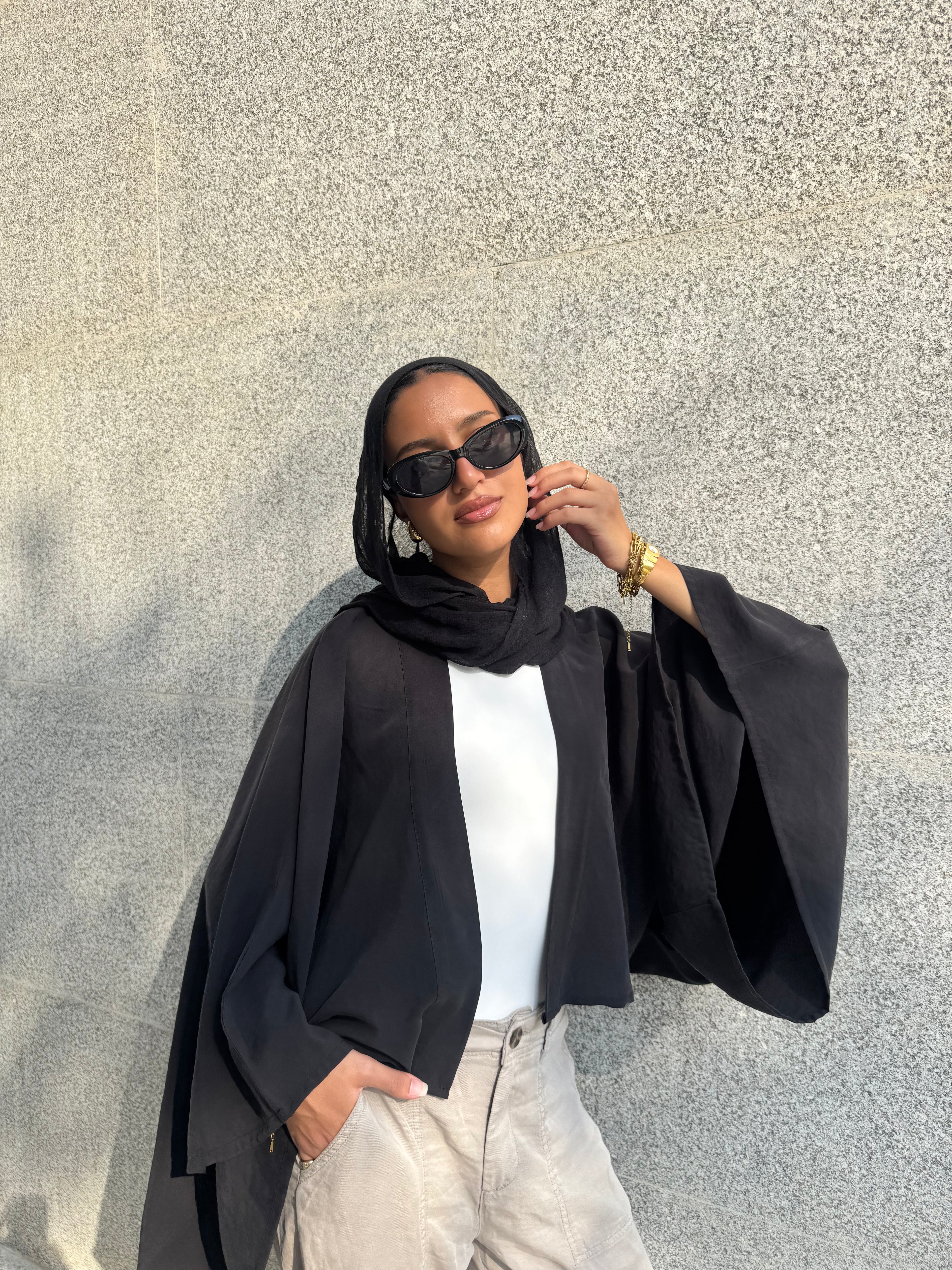butterfly kimono (black)