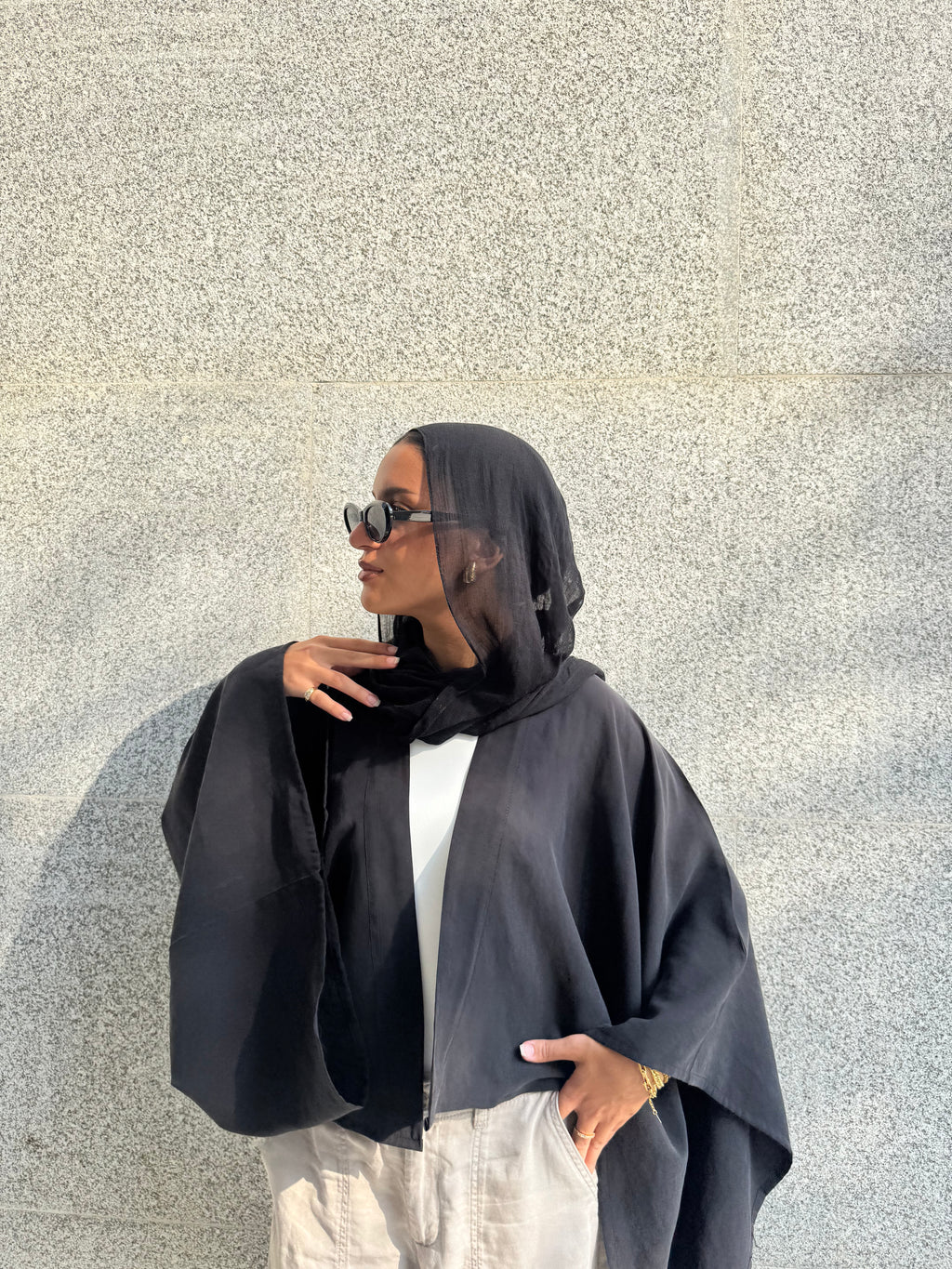 butterfly kimono (black)