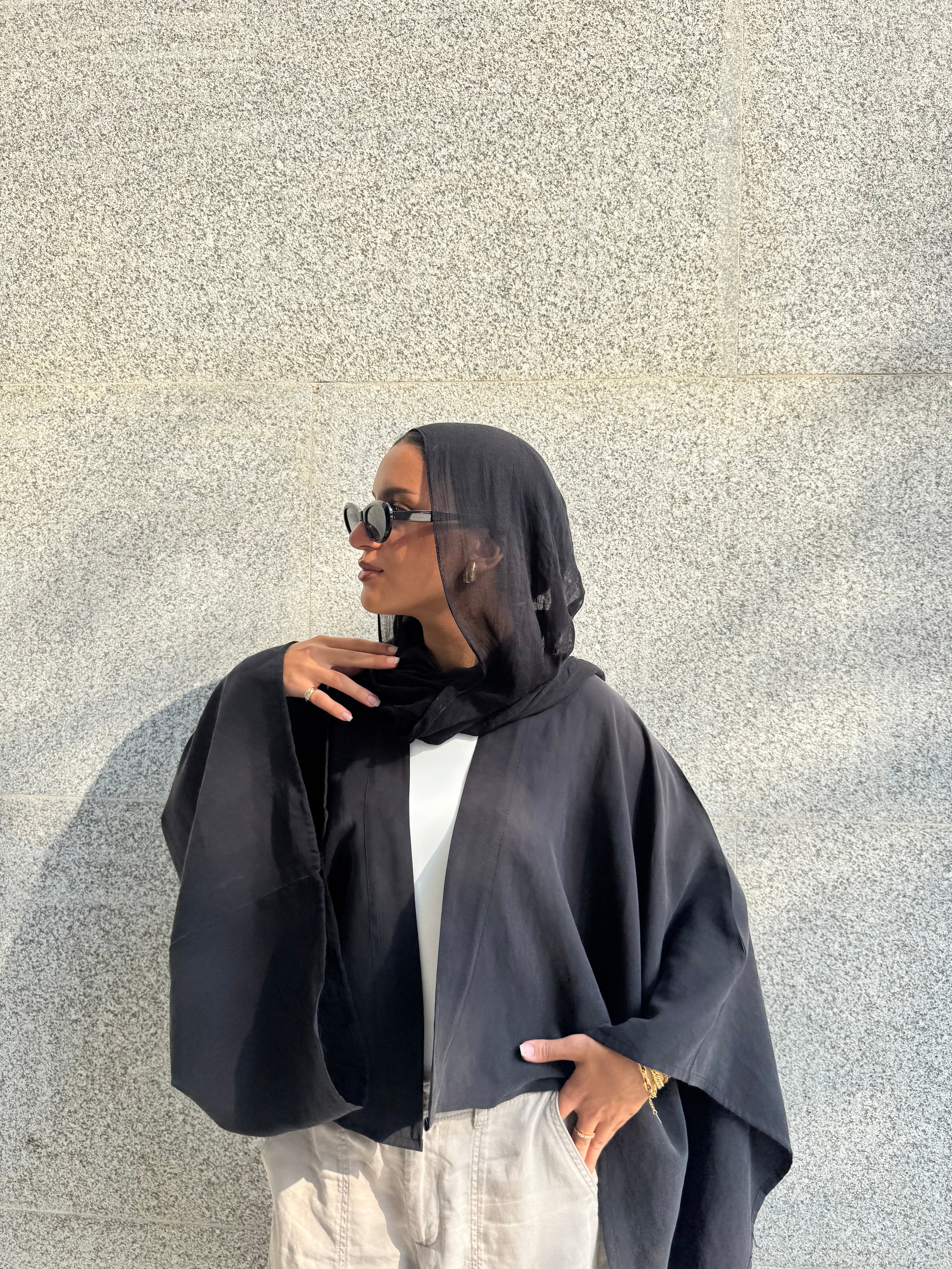 butterfly kimono (black)