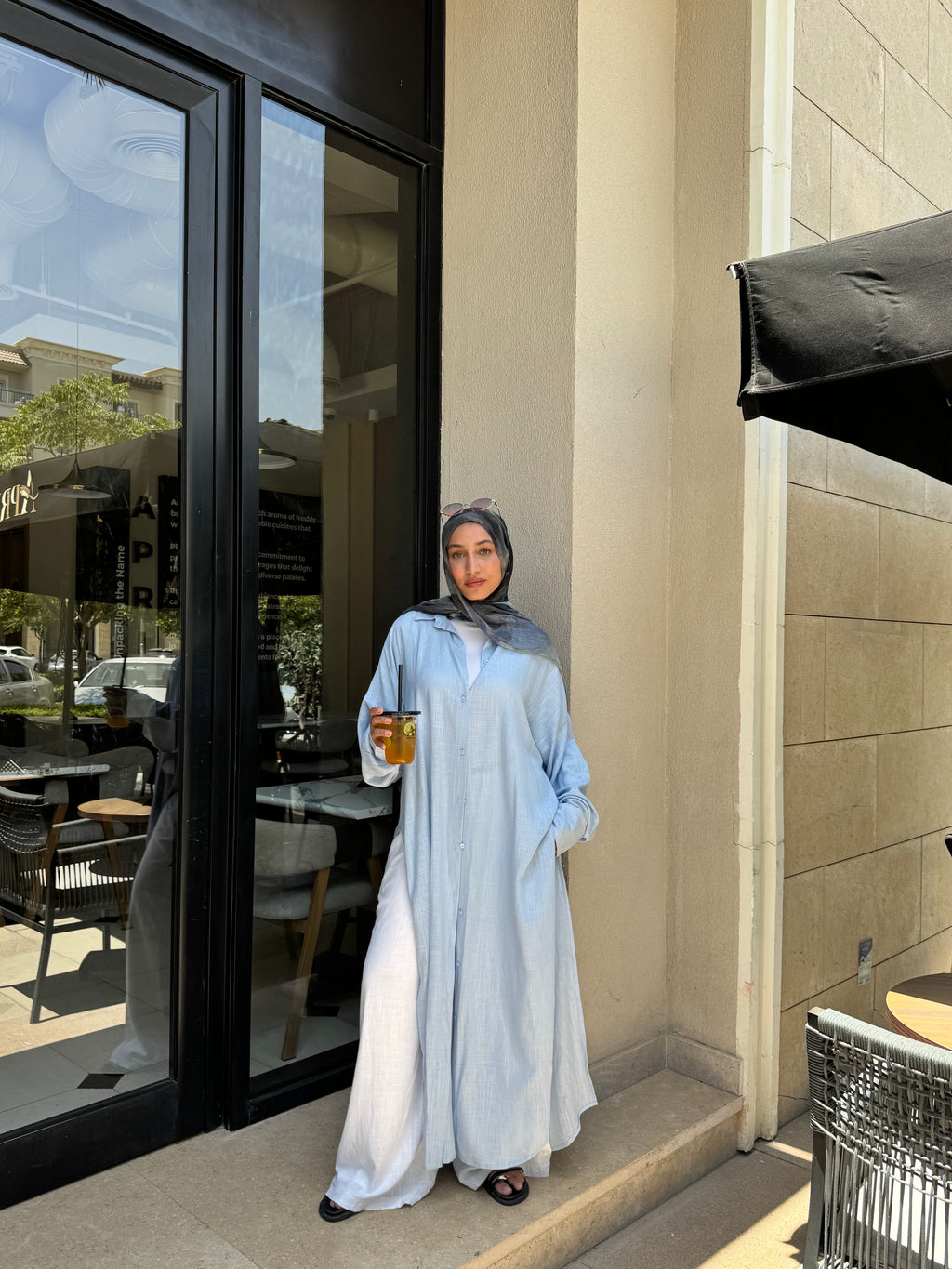 shirt dress(baby blue)