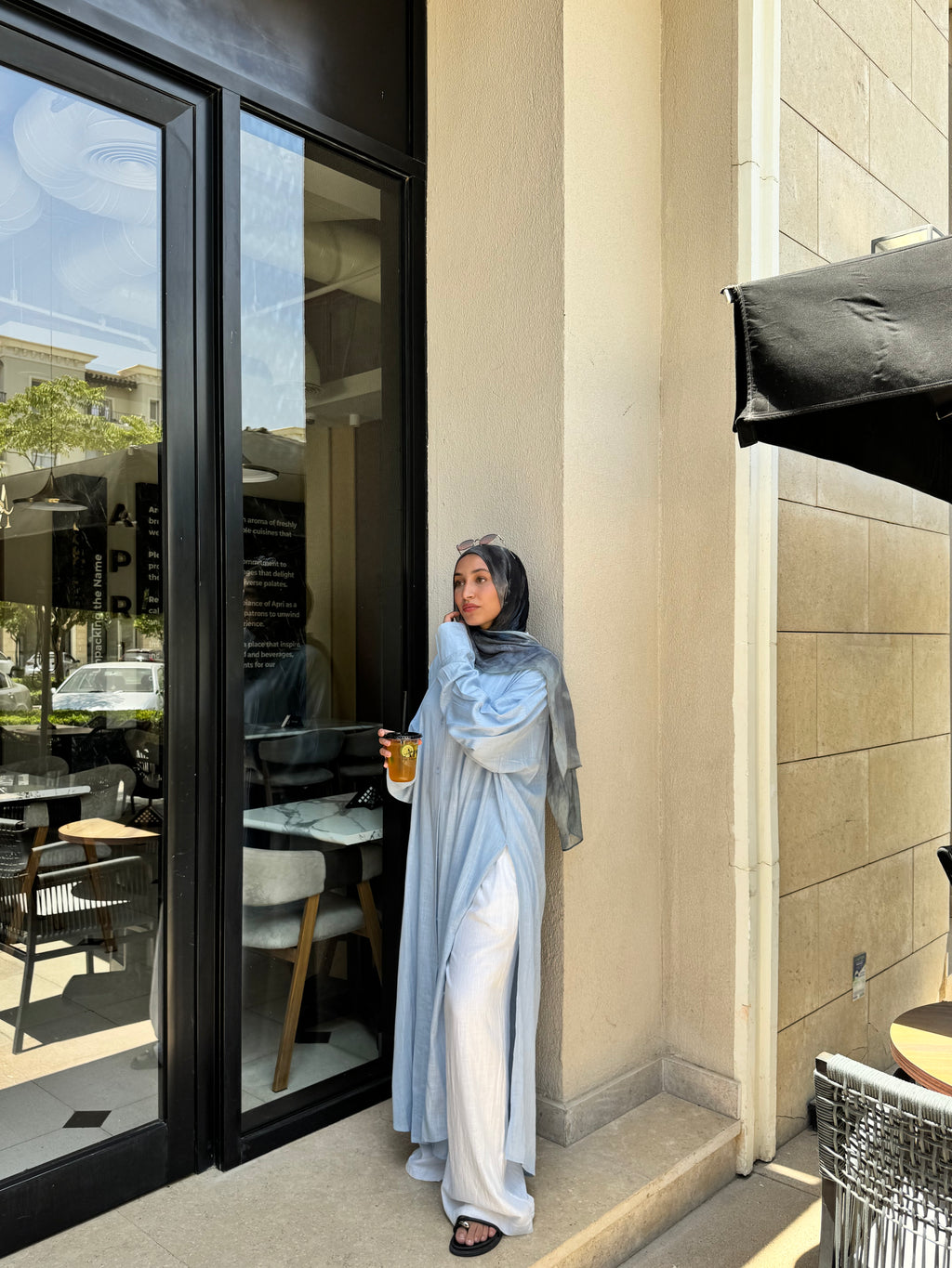 shirt dress(baby blue)