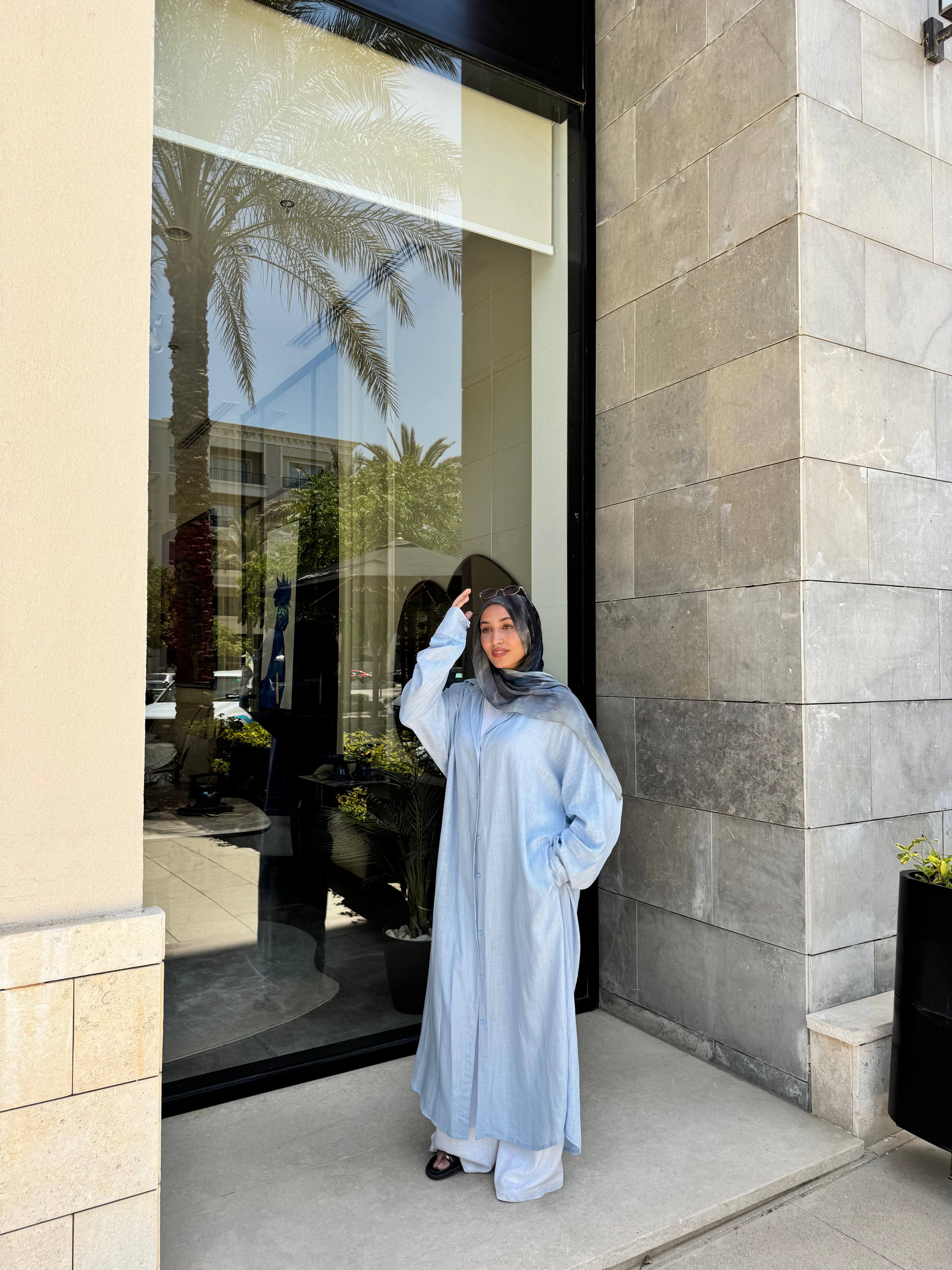 shirt dress(baby blue)