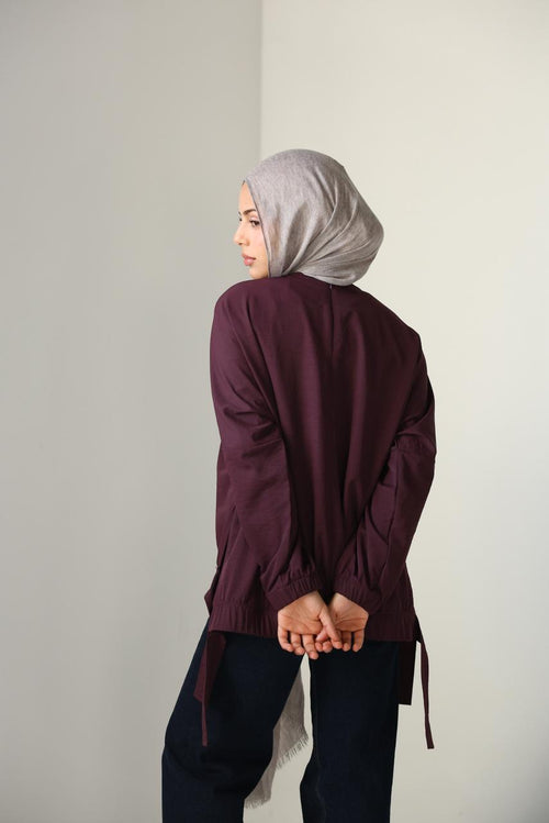 daii blouse(Burgundy)